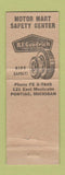Matchbook Cover - Motor Mart Safety Center Goodrich Tires Pontiac MI WEAR