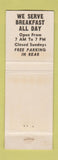Matchbook Cover - Rose's Cafe Bell Gardens CA pinup WEAR