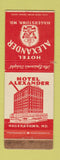 Matchbook Cover - Hotel Alexander Hagerstown MD WEAR