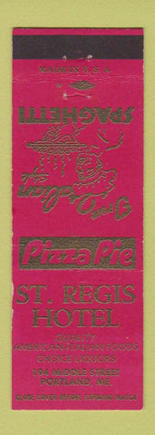 Matchbook Cover - St Regis Hotel Portland ME Italian Pizza RED