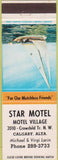 Matchbook Cover - Star Motel Calgary Alberta