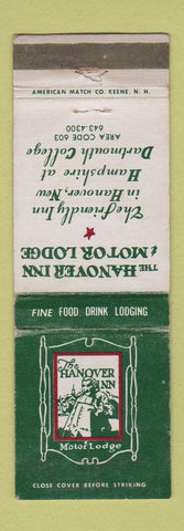 Matchbook Cover - Hanover Inn Hanover NH WEAR