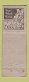 Matchbook Cover - Bill & John Restaurant Tulsa OK pinup WORN