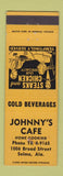 Matchbook Cover - Johnny's Cafe Selma AL WEAR