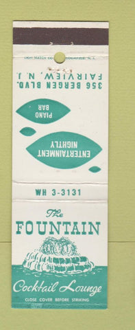 Matchbook Cover - The Fountain Cocktail Lounge Fairview NY