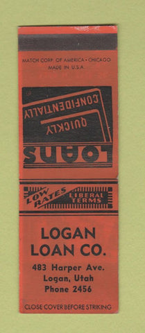 Matchbook Cover - Logan Loan Logan UT SAMPLE WEAR