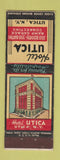 Matchbook Cover - Hotel Utica NY Federal