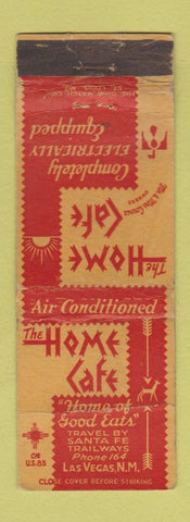 Matchbook Cover - The Home Cafe Las Vegas NM WORN