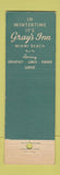 Matchbook Cover - Gray's Sandwich Shop Restaurant Atlantic City NJ