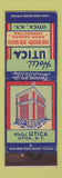Matchbook Cover - Hotel Utica NY Federal