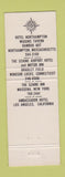 Matchbook Cover - Shine Inn Chicopee MA