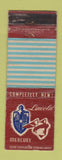 Matchbook Cover - Lincoln Mercury cars WORN