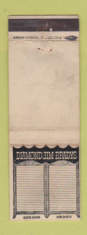 Matchbook Cover - Diamond Jim Bradys Detroit MI WORN