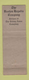 Matchbook Cover - The Boston Regalia Company MA WEAR