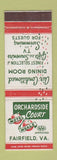 Matchbook Cover - Orchardside Court Motel Fairfield VA