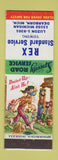 Matchbook Cover - Rex Standard oil gas Dearborn MI hillbilly