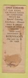 Matchbook Cover - Hickory Grill Cleveland OH restaurant WEAR
