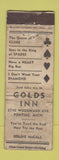 Matchbook Cover - Golds Inn Pontiac MI POOR