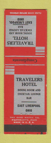Matchbook Cover - Travelers Hotel East Liverpool OH