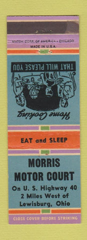 Matchbook Cover - Morris Motor Court Lewisburg OH