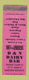 Matchbook Cover - D&N Dairy Bar Madison Heights MI WEAR