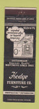 Matchbook Cover - Hodge Furniture Chattanooga TN