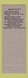 Matchbook Cover - Biddle's Cafe Tavern Cromwell IN hillbilly