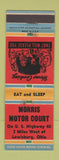 Matchbook Cover - Morris Motor Court Lewisburg OH motel WEAR