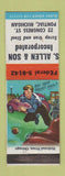 Matchbook Cover - S Allen & Son Scrap Iron Steel Pontiac MI