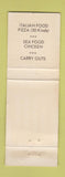 Matchbook Cover - Genii's Restaurant East Tawas MI WEAR GREEN