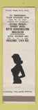 Matchbook Cover - Keystone Match Club RMS Harrisburg PA girlie silhouette WORN