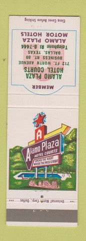 Matchbook Cover - Alamo Plaza Courts Dallas TX motel