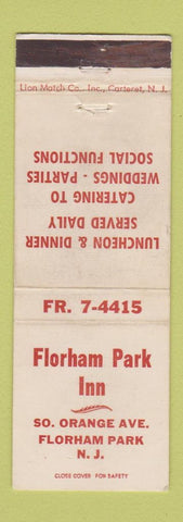 Matchbook Cover - Florham Park Inn NJ