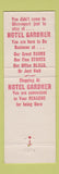 Matchbook Cover - Hotel Gardner Shreveport LA
