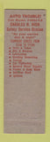 Matchbook Cover - Safety Service Station Newark NJ oil gas WORN