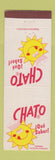 Matchbook Cover - Chato Que Sabor sun Portugal? Brazil?