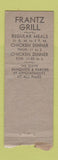 Matchbook Cover - Hotel Frantz Myerstown PA BOBTAIL WORN