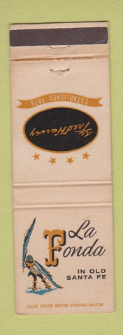 Matchbook Cover - Fred Harvey LA Fonda Santa Fe NM WEAR