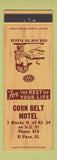 Matchbook Cover - Corn Belt Motel El Paso IL