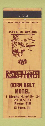 Matchbook Cover - Corn Belt Motel El Paso IL