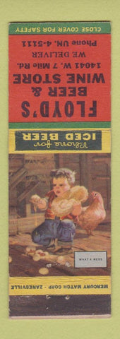 Matchbook Cover - Floyd's Liquor Detroit MI