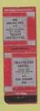 Matchbook Cover - Travelers Hotel East Liverpool OH WORN
