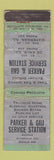 Matchbook Cover - Parker Gau oil gas DeKalb Waterman IL Conoco POOR MERCHANTS