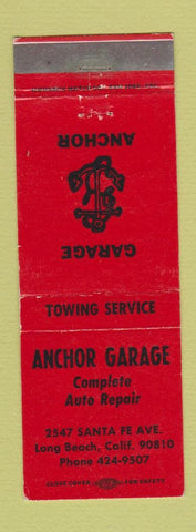 Matchbook Cover - Anchor Garage Long Beach CA