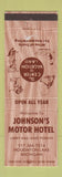 Matchbook Cover - Johnson's Motor Hotel Houghton Lake MI
