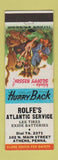 Matchbook Cover - Rolfe's Atlantic oil gas Athens PA hillbilly