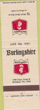 Matchbook Cover - Burlingshire Burlington WI