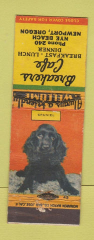 Matchbook Cover - Breakers Cafe Newport OR Spaniel Dog WEAR