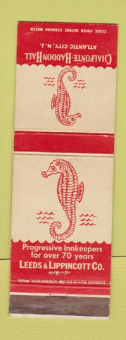Matchbook Cover - Chalfonte Haddon Hall Atlantic City NJ WEAR