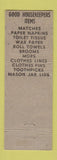 Matchbook Cover - Good House Keepers Products Cupples St Louis MO paper cups